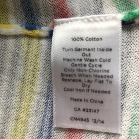 Talbots // Rainbow Striped Elbow Length Sweater size small petite MAR2 - Picture 8 of 8